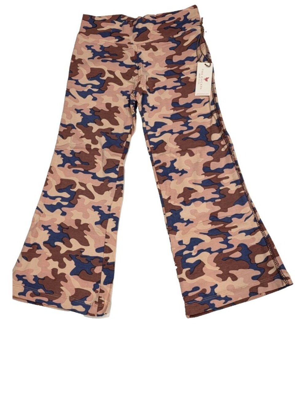 Pink Chicken Girl's Petra Mauve Glow Pink Camo Flare Stretch Pants Size 5 NWT